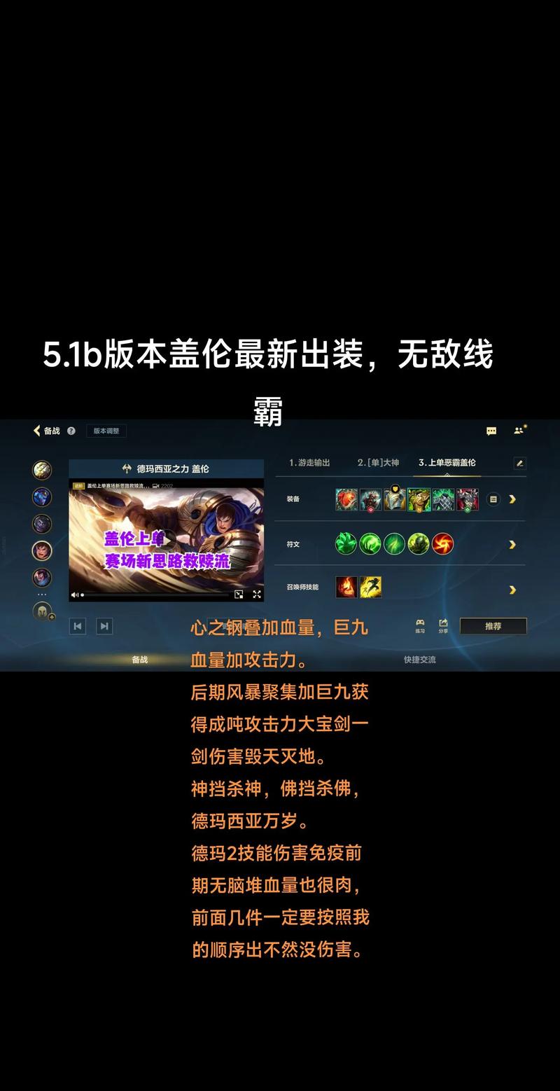 lol盖伦出装、lol2021盖伦出装
